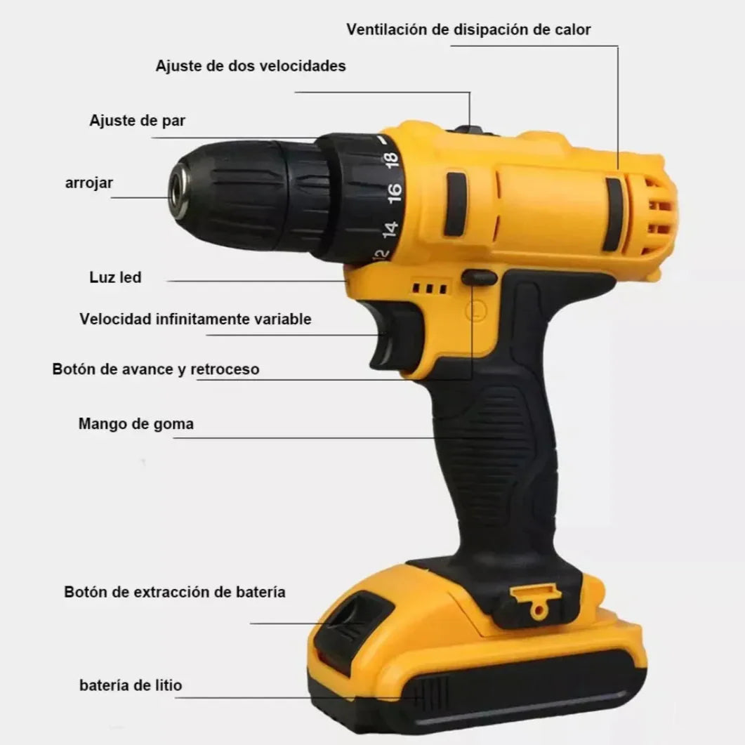 Kit de Taladro Inalámbrico 24 Piezas