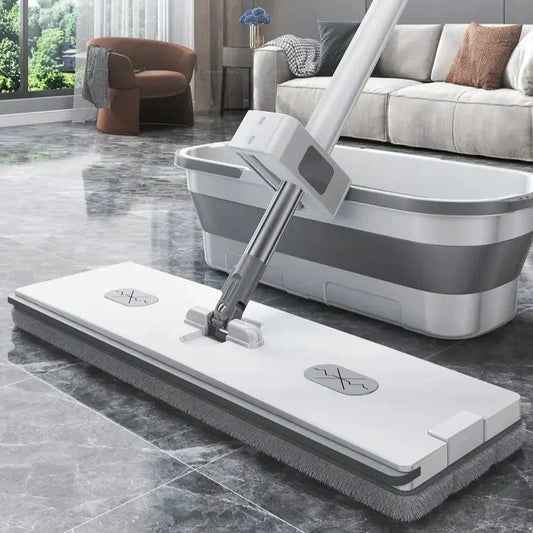 Trapeador de Microfibra 360° con Cubo Plegable