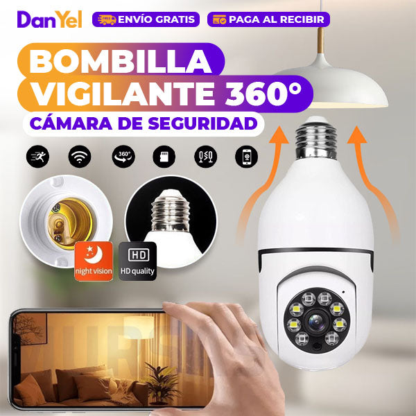 BOMBILLA VIGILANTE 360° WIFI™ CÁMARA DE SEGURIDAD
