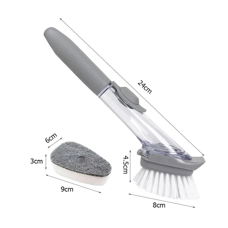 Cepillo con Dispensador de Jabón para Lavar Platos