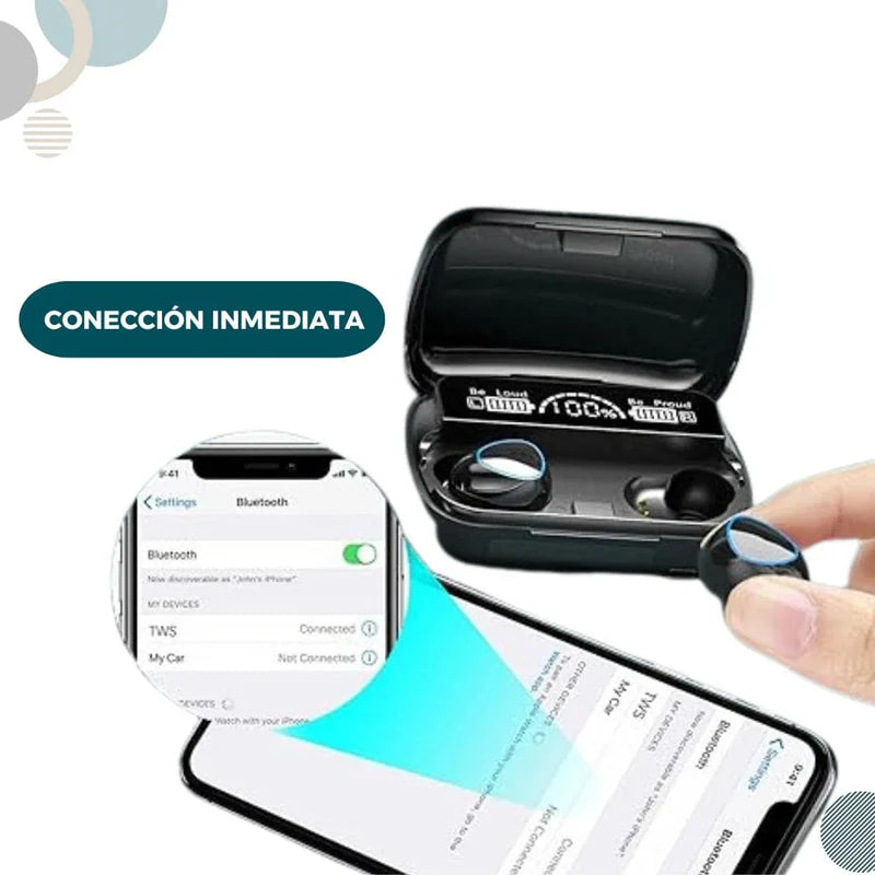 Audífonos Inalámbricos M10 con Powerbank