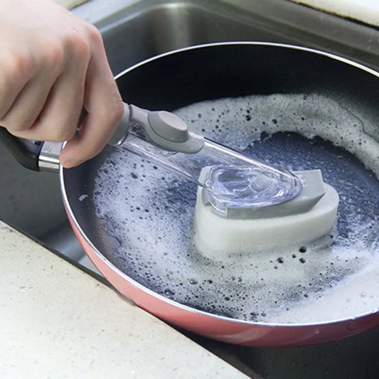 Cepillo con Dispensador de Jabón para Lavar Platos