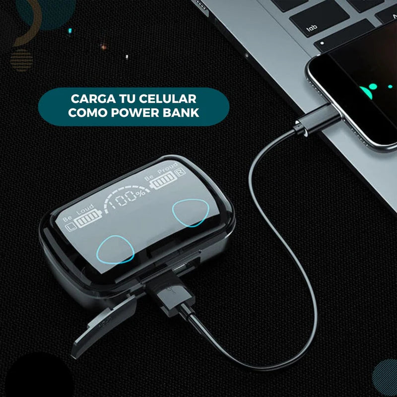 Audífonos Inalámbricos M10 con Powerbank