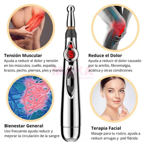 Lápiz de Acupuntura Ideal para Masajes y Dolores