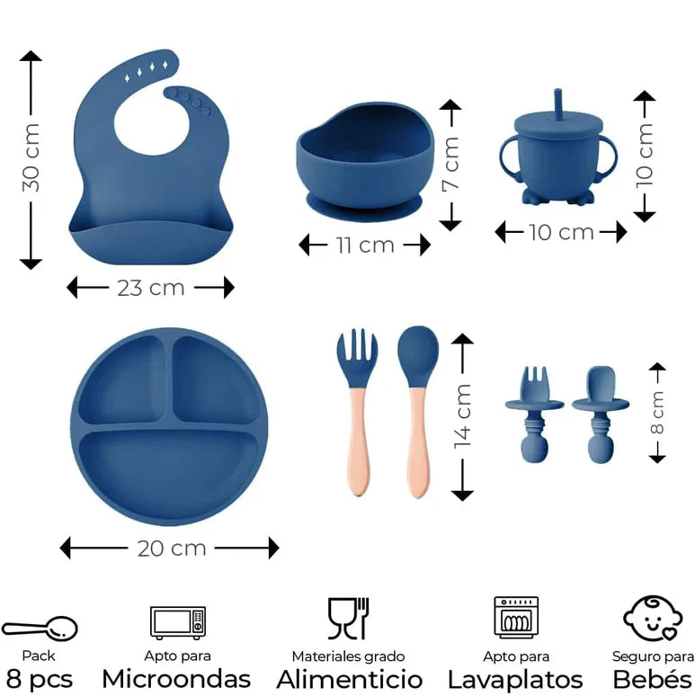 Set de Alimentación de Silicona para Bebé