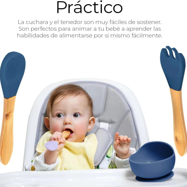 Set de Alimentación de Silicona para Bebé
