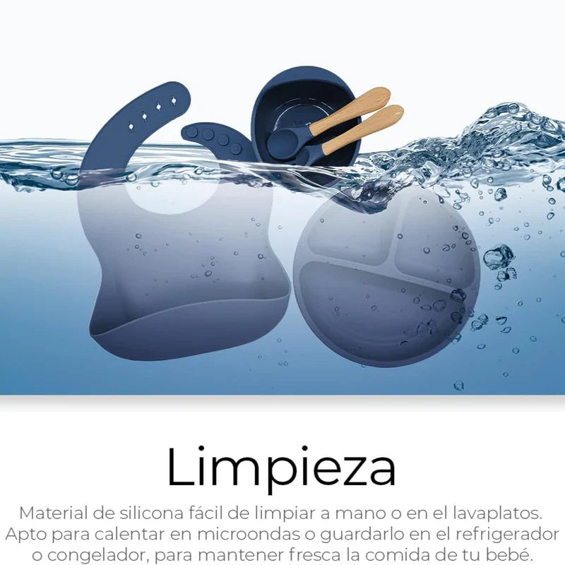 Set de Alimentación de Silicona para Bebé