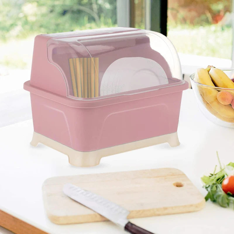 Escurridor de Platos Multifuncional con Bandeja de Drenaje