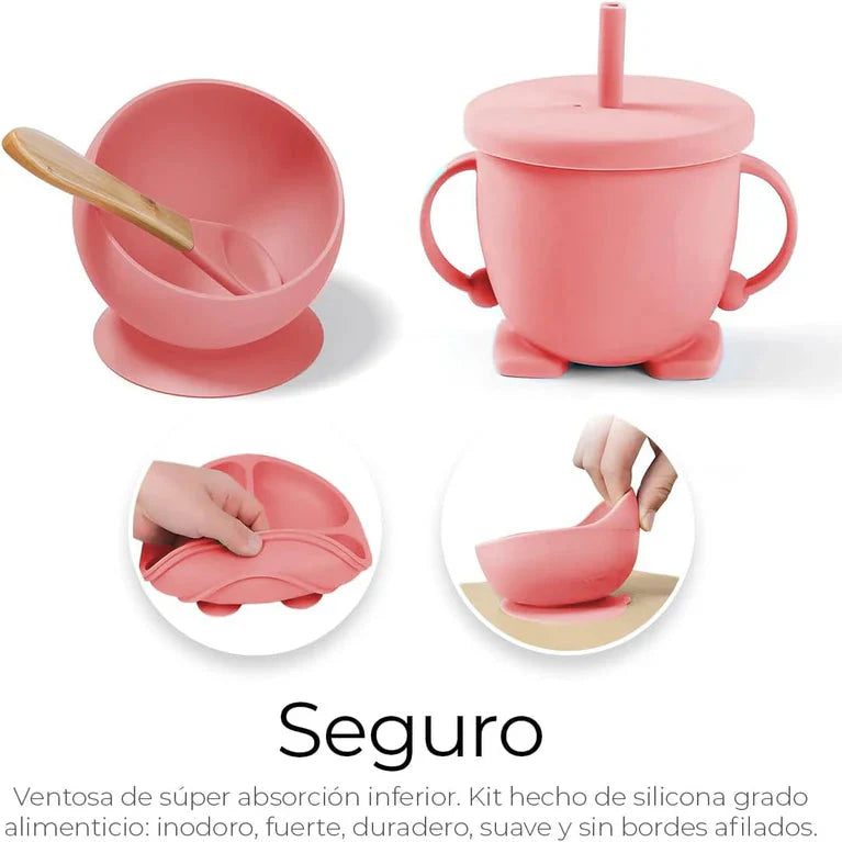Set de Alimentación de Silicona para Bebé