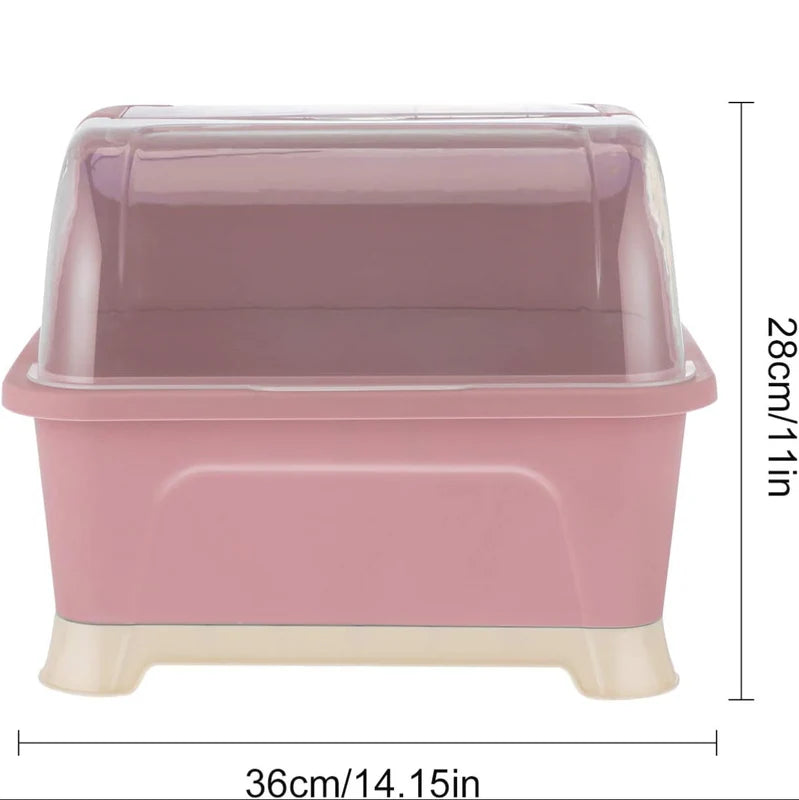 Escurridor de Platos Multifuncional con Bandeja de Drenaje