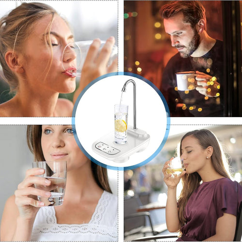 Dispensador de Agua Eléctrico con Base para Vaso