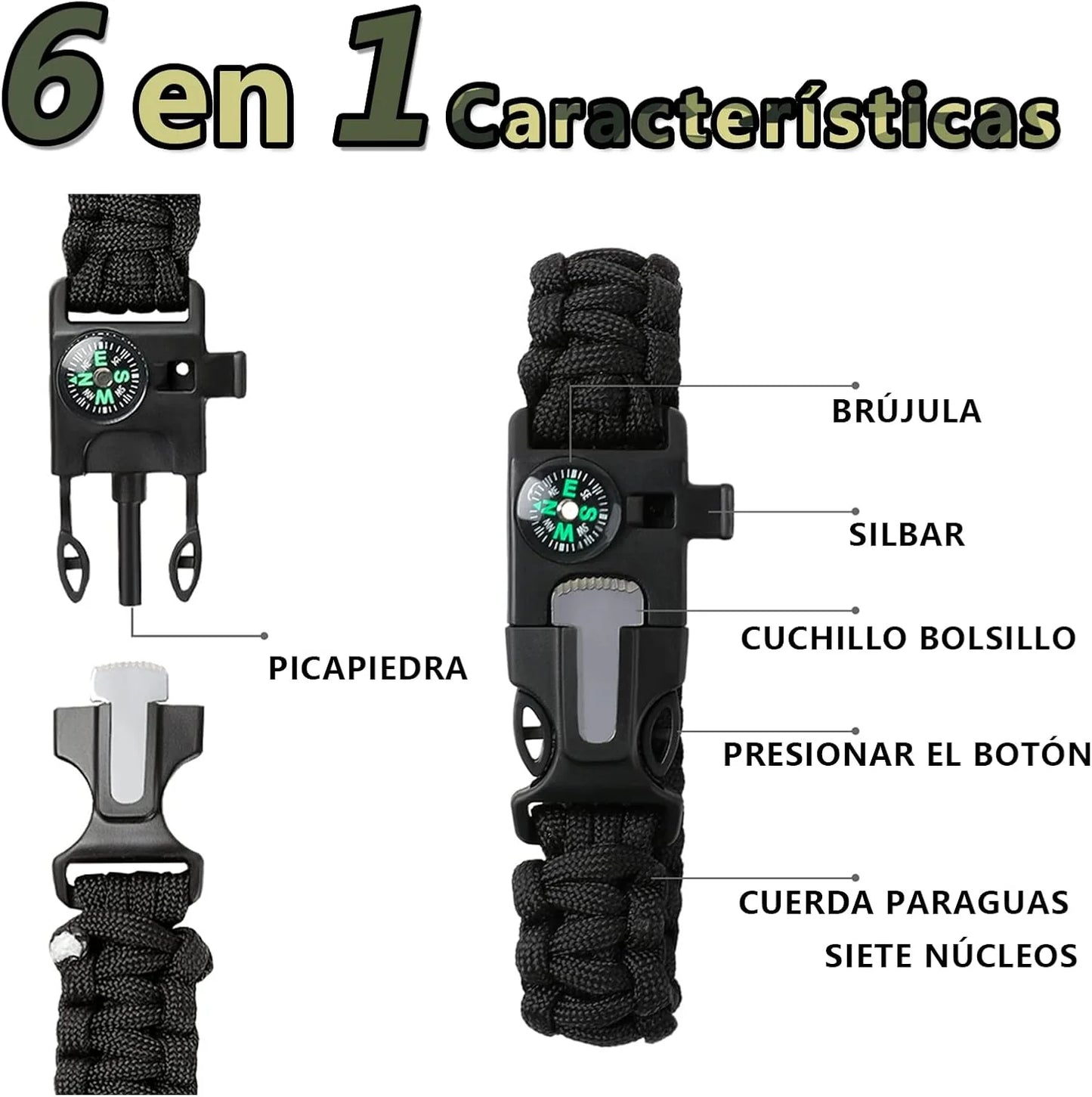Pulsera Tejida Todoterreno Multiuso 2x1