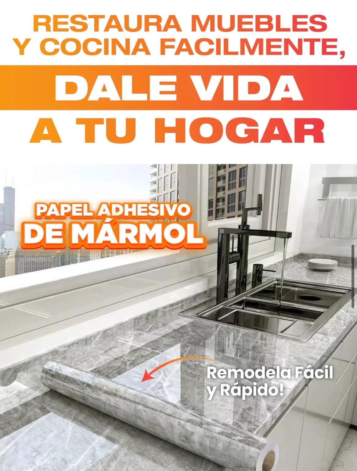 PAPEL AUTOADHESIVO TIPO MARMOL