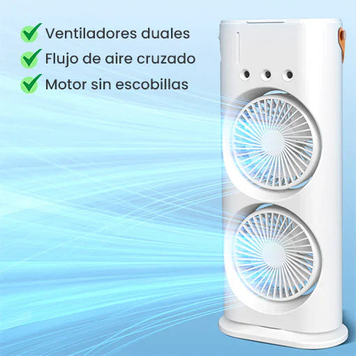 Mini Ventilador de Mesa con Niebla y Enfriador
