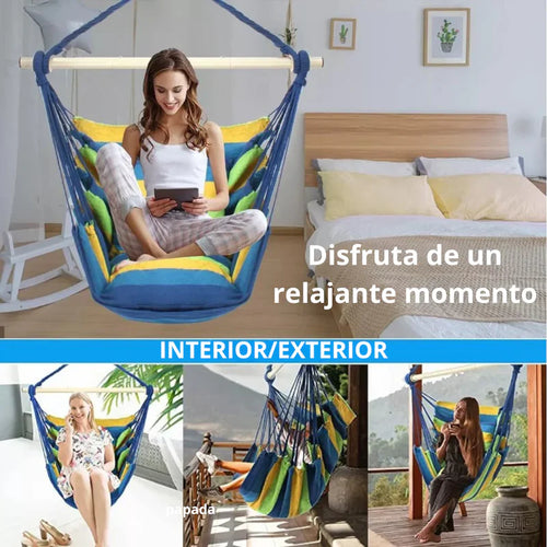 Hamaca Tipo Silla para Exteriores e Interiores