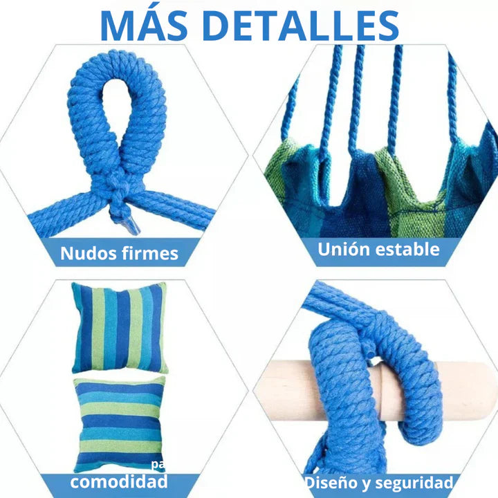 Hamaca Tipo Silla para Exteriores e Interiores