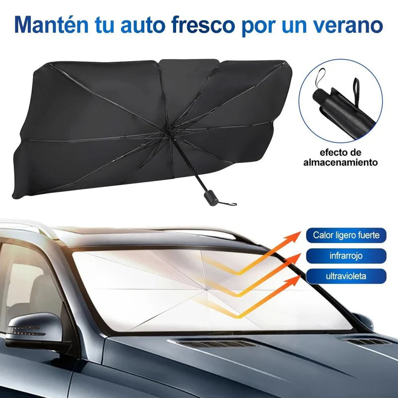 Tapasol de Parabrisas Tipo Paraguas Portátil