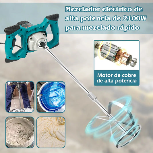 Mezclador Eléctrico Profesional para Cemento y Pintura