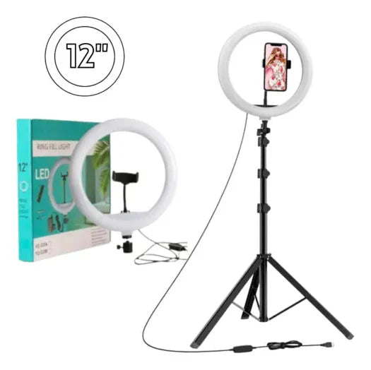 Aro de Luz LED de 12" con Trípode Extensible
