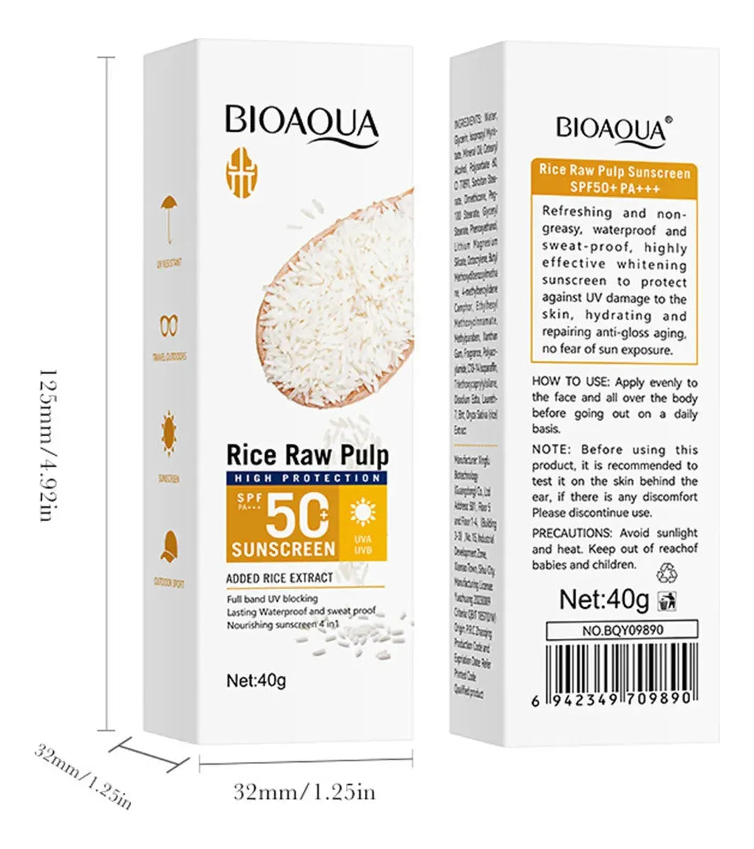 Protector Solar con Extracto de Arroz Blanco | Pack de 2