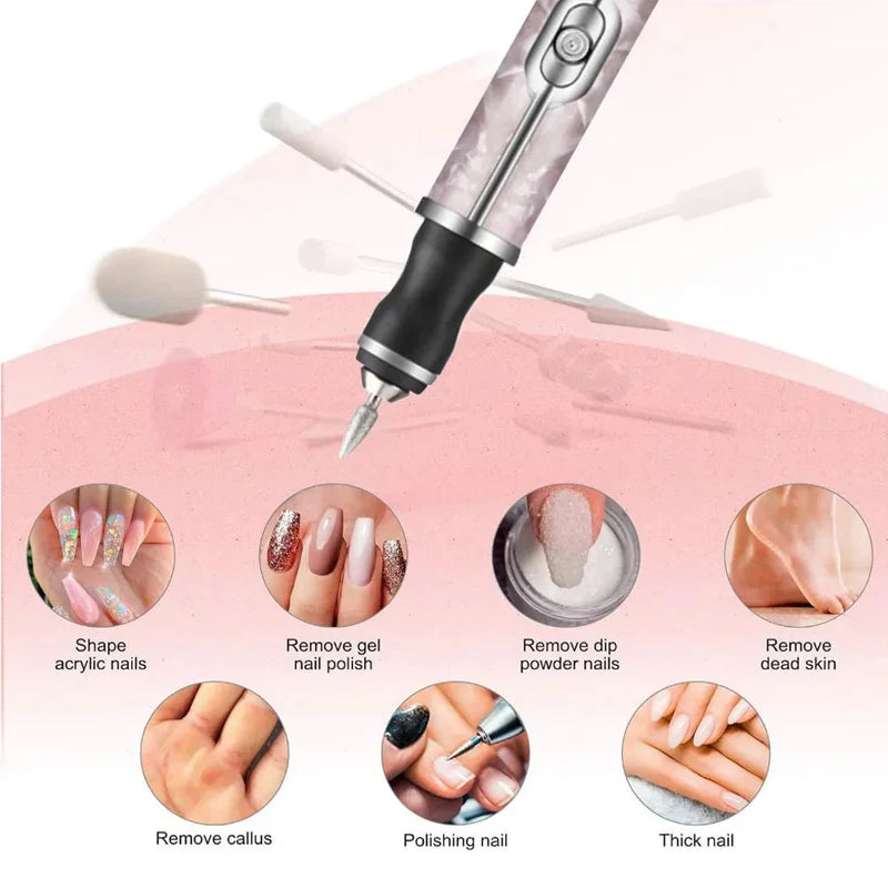 Drill Pulidor para Uñas Inalámbrico Recargable