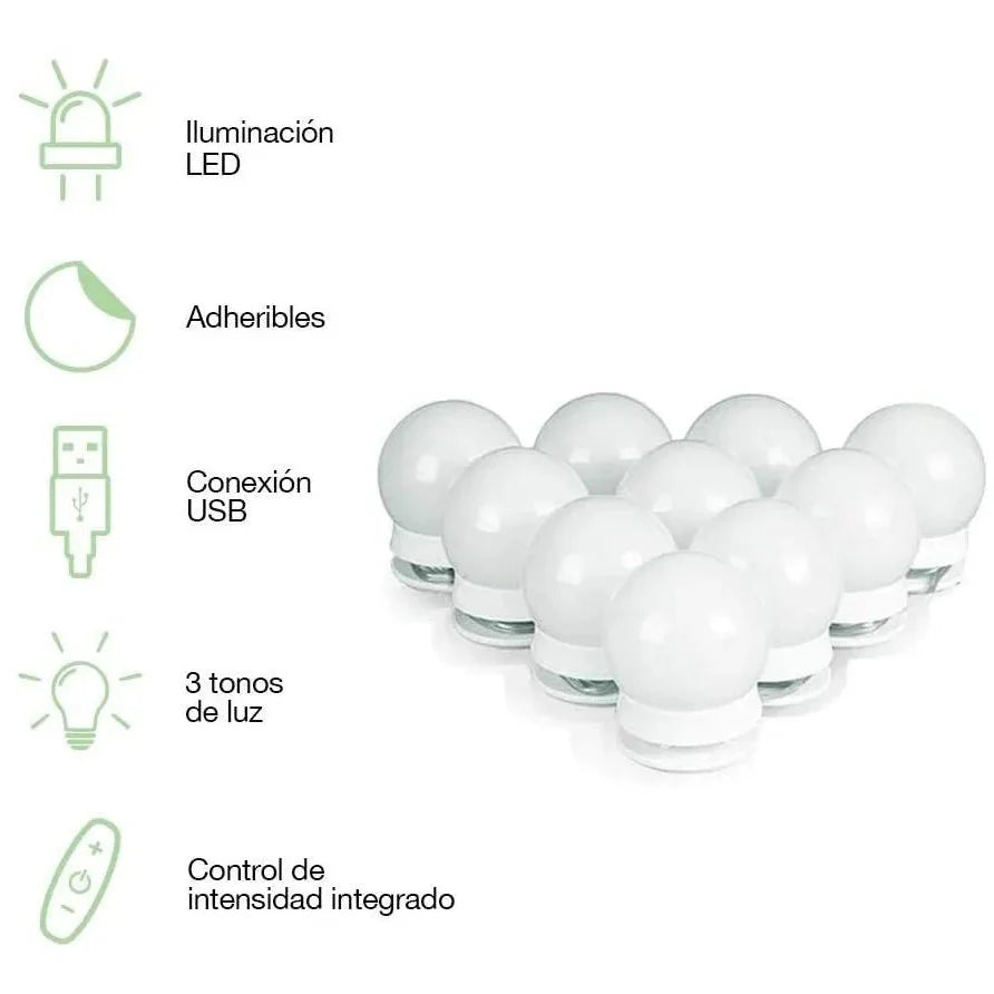 Set de Luces LED Para Espejos
