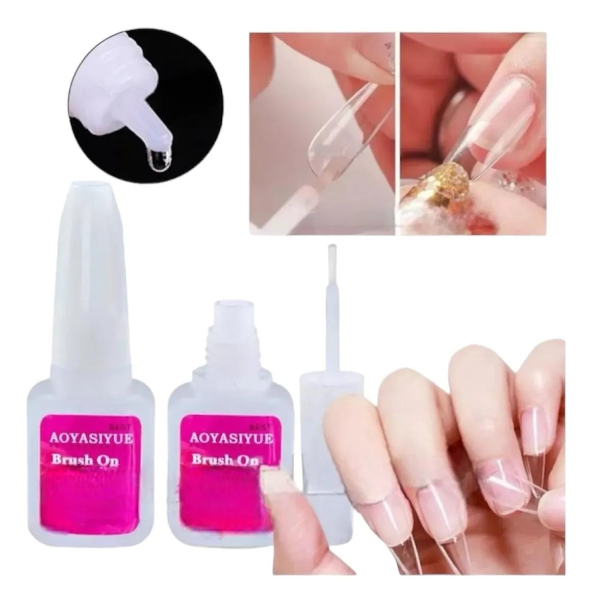 Pegamento Profesional para Uñas 4x1