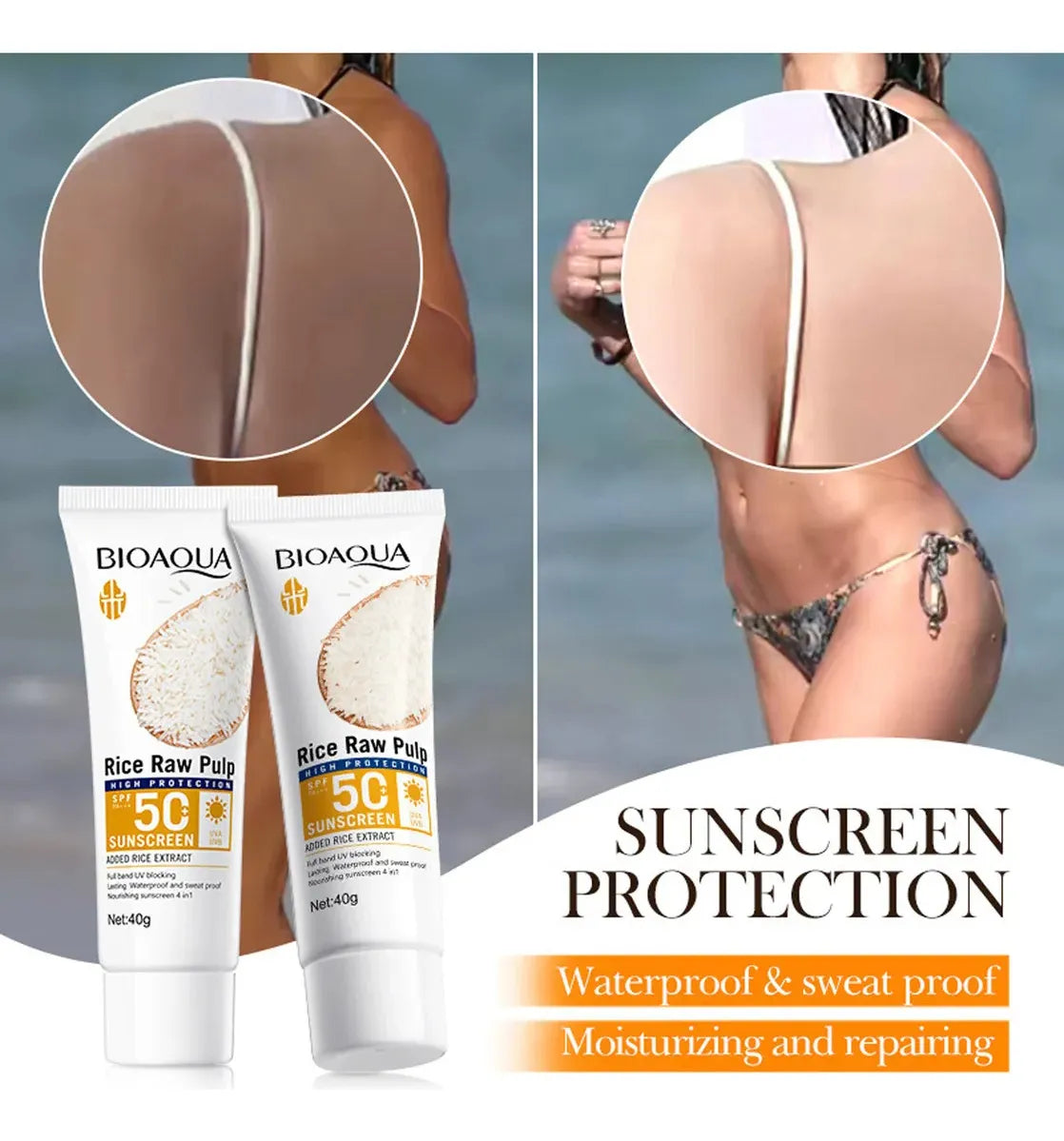 Protector Solar con Extracto de Arroz Blanco | Pack de 2