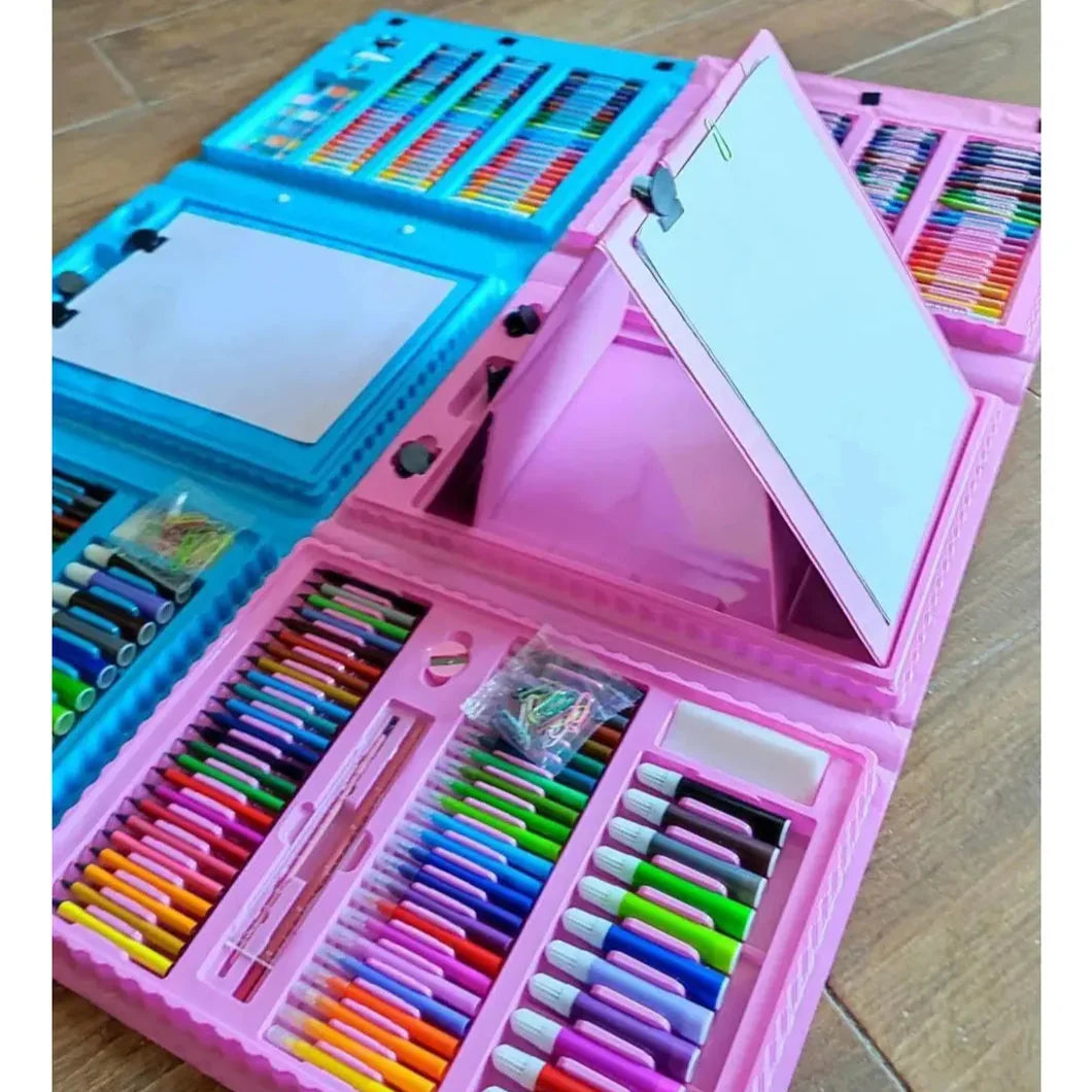 Set Arte Niños Maleta 208 Piezas Crayon Acuarela Plumon