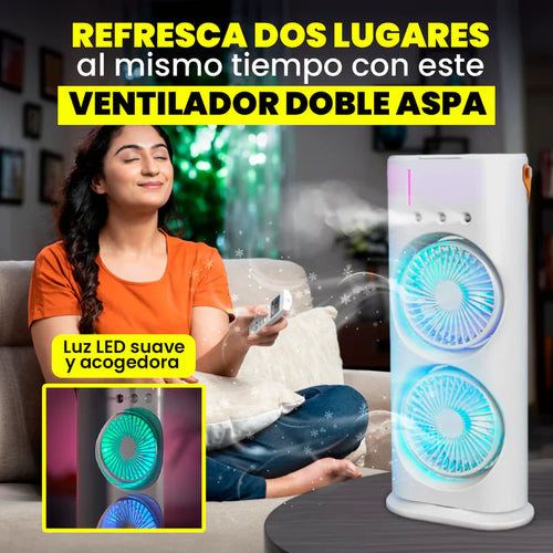 Mini Ventilador de Mesa con Niebla y Enfriador