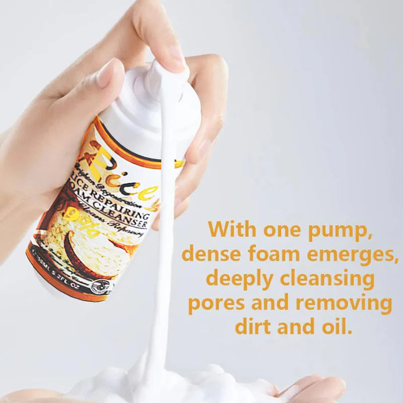 Espuma Limpiadora Facial con Extracto de Arroz Orgánico