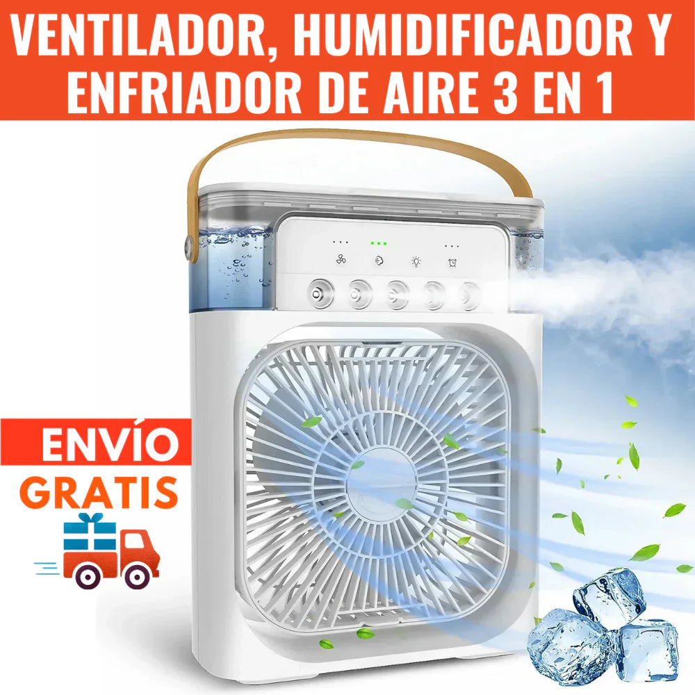VENTILADOR Y HUMIFICADOR DE AIRE 3 en 1 | AIRE AGRADABLE