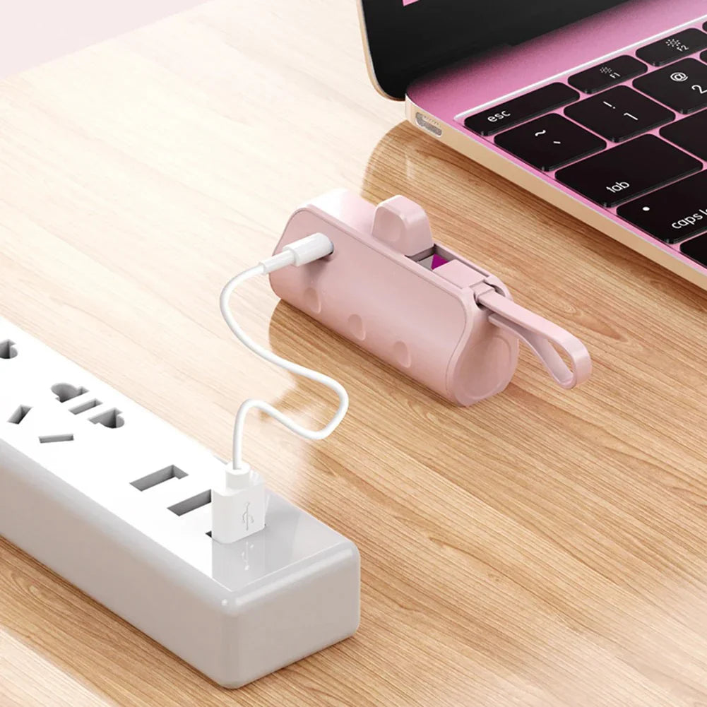 Mini Cargador Portátil Doble USB