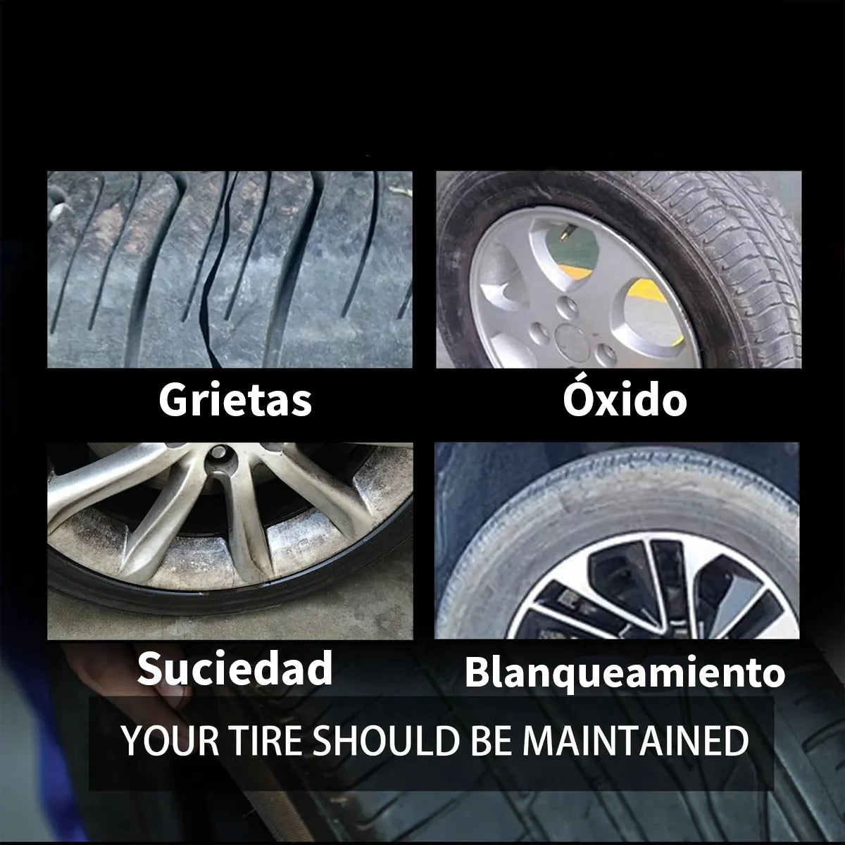 Kit de Limpieza Para Neumáticos 3x1