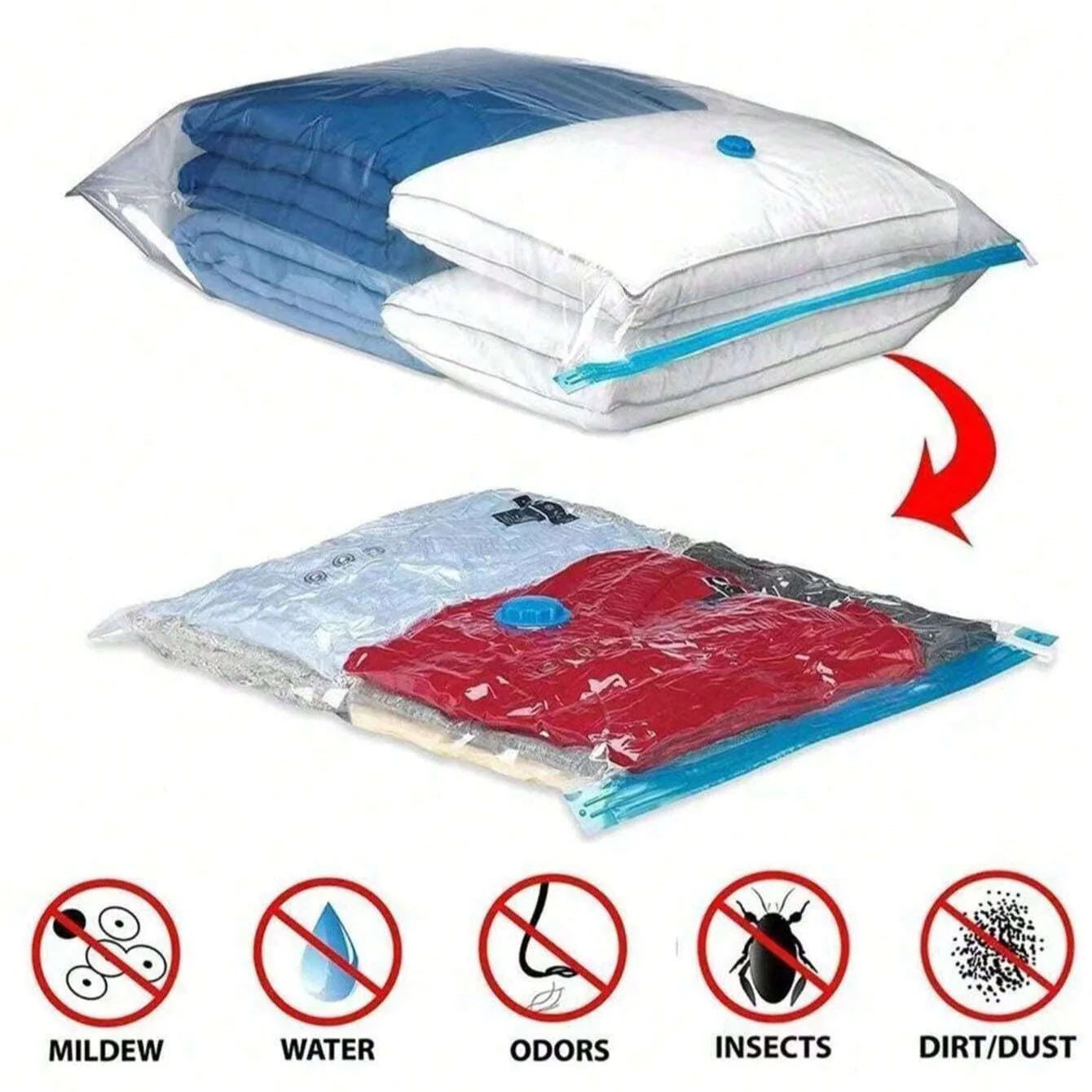 Kit de Bolsas de Almacenamiento al Vacío 3x1