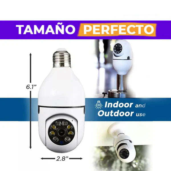Bombilla Vigilante 360° Wifi. Cámara De Seguridad