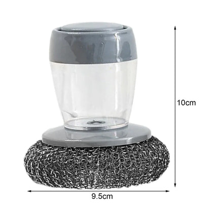 Cepillo de Metal con Dispensador de Jabón 3x1