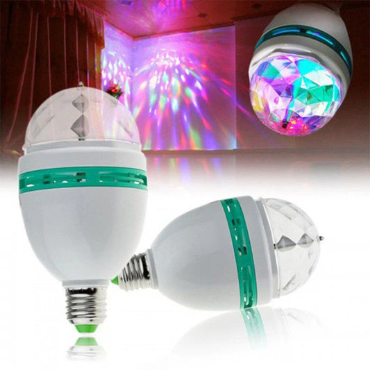 Luz De Discoteca Giratoria | Bombilla LED Multicolor Para Hogar Y Club 2x1