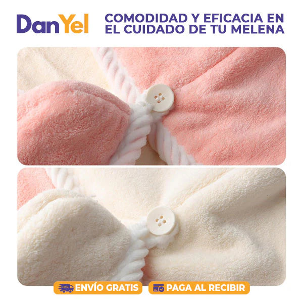 Toalla de Cabello Super Absorbente 2x1