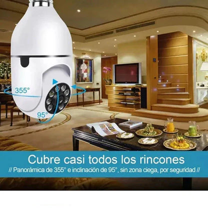 Bombilla Vigilante 360° Wifi. Cámara De Seguridad