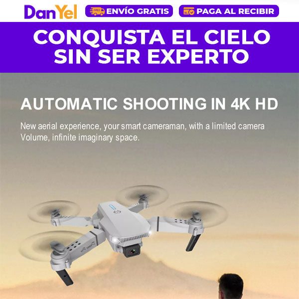 DRONE PLEGABLE A15 PRO DOBLE CÁMARA 4K WIFI