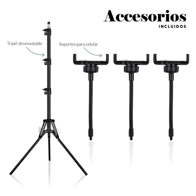 Aro de Luz LED de 12" con Trípode Extensible