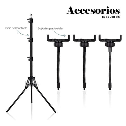 Aro de Luz LED de 12" con Trípode Extensible