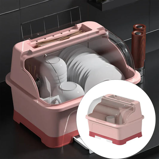 Escurridor de Platos Multifuncional con Bandeja de Drenaje