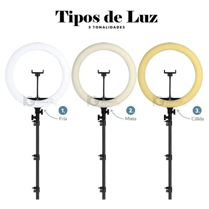 Aro de Luz LED de 12" con Trípode Extensible