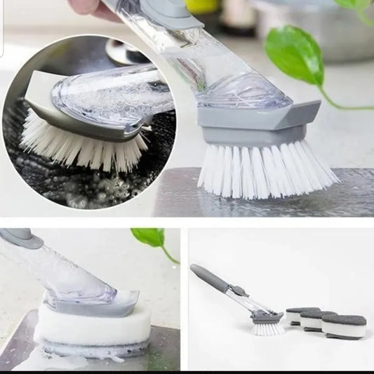 Cepillo con Dispensador de Jabón Multifuncional 2x1