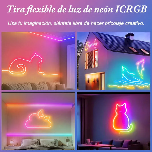 Cinta LED Neón Rítmica Impermeable RGB
