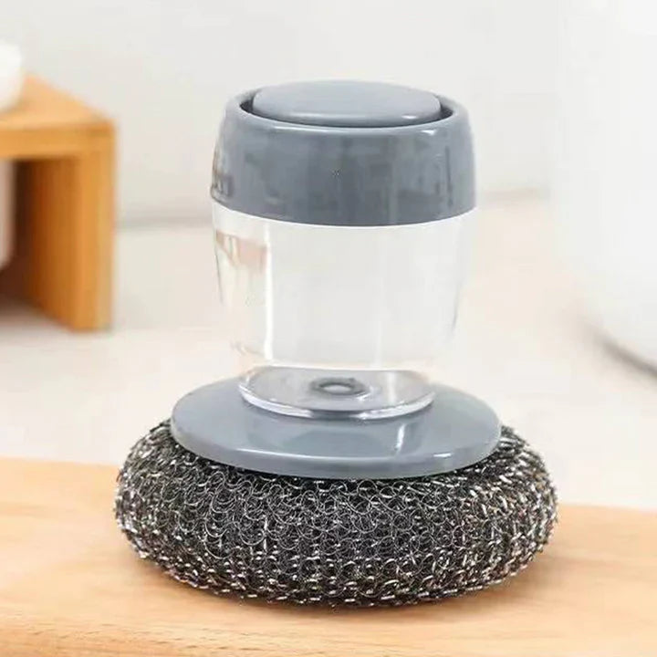 Cepillo de Metal con Dispensador de Jabón 3x1