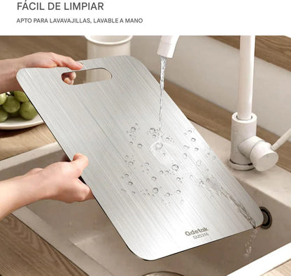 Tabla De Cortar De Acero Inoxidable | Higiénica, Antibacteriana Y De Larga Duración