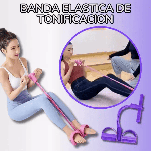 Banda De Resistencia 4 En 1 | Tonifica Cuerpo Desde Casa 2x1